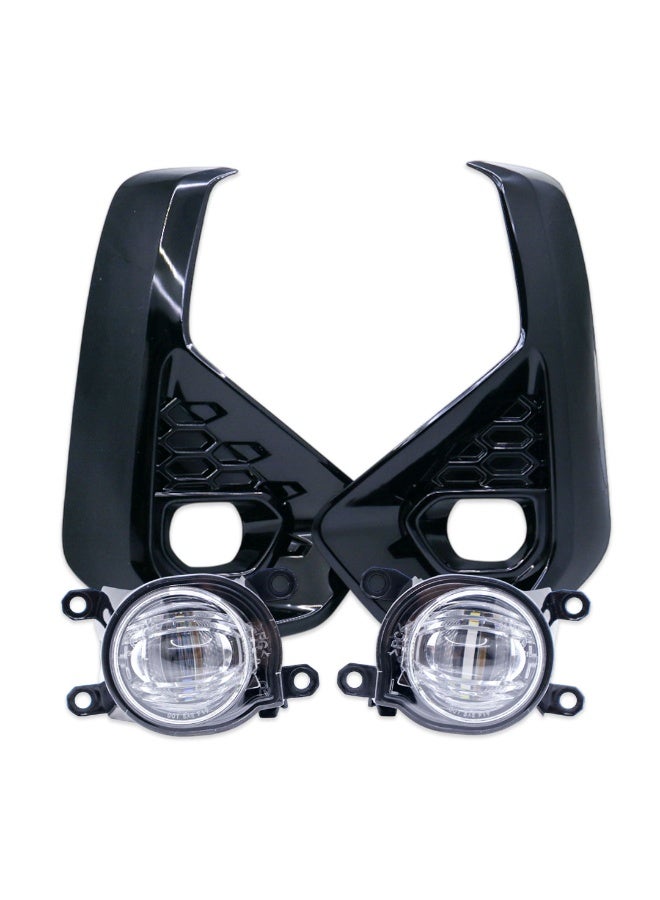 DLAA Pack of 2 Front TY3017L LED Fog Lamp with Black Frame, Wires & Switch Suitable for Hilux Revo Z Edition 2024-ON | 1 Year International Warranty - Image 2